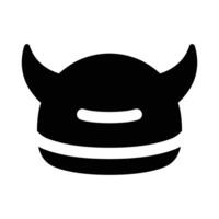 Simple Viking Helmet glyph icon. The icon can be used for websites, print templates, presentation templates, illustrations, etc vector