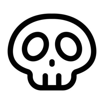 Simple Skull icon. The icon can be used for websites, print templates, presentation templates, illustrations, etc vector