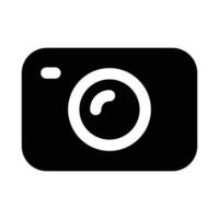 Simple Cam glyph icon. The icon can be used for websites, print templates, presentation templates, illustrations, etc vector