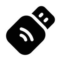 Simple Modem glyph icon. The icon can be used for websites, print templates, presentation templates, illustrations, etc vector