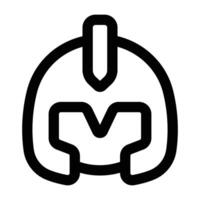 Simple Roman Helmet icon. The icon can be used for websites, print templates, presentation templates, illustrations, etc vector
