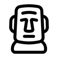 Simple Moai icon. The icon can be used for websites, print templates, presentation templates, illustrations, etc vector