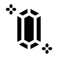 Simple Gem Stone glyph icon. The icon can be used for websites, print templates, presentation templates, illustrations, etc vector