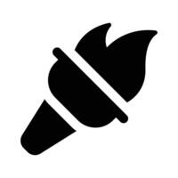 Simple Torch glyph icon. The icon can be used for websites, print templates, presentation templates, illustrations, etc vector