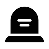 Simple Tombstone glyph icon. The icon can be used for websites, print templates, presentation templates, illustrations, etc vector