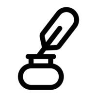 Simple Quill icon. The icon can be used for websites, print templates, presentation templates, illustrations, etc vector