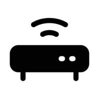 Simple Wifi Router glyph icon. The icon can be used for websites, print templates, presentation templates, illustrations, etc vector