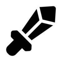 Simple Sword glyph icon. The icon can be used for websites, print templates, presentation templates, illustrations, etc vector