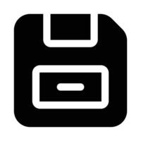 Simple Floppy Disk glyph icon. The icon can be used for websites, print templates, presentation templates, illustrations, etc vector