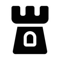 Simple Castle glyph icon. The icon can be used for websites, print templates, presentation templates, illustrations, etc vector