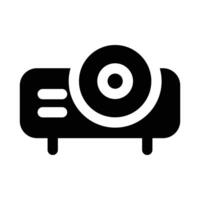 Simple Projector glyph icon. The icon can be used for websites, print templates, presentation templates, illustrations, etc vector