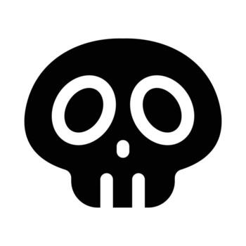 Simple Skull glyph icon. The icon can be used for websites, print templates, presentation templates, illustrations, etc vector