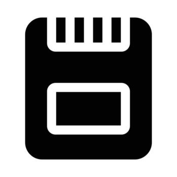 Simple Ssd glyph icon. The icon can be used for websites, print templates, presentation templates, illustrations, etc vector