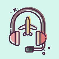 Icon Call Center. related to Airport symbol. MBE style. simple design illustration vector