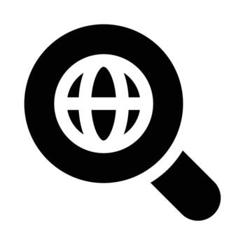 sencillo buscar motor glifo icono. el icono lata ser usado para sitios web, impresión plantillas, presentación plantillas, ilustraciones, etc vector