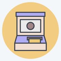 Icon Atm. related to Airport symbol. color mate style. simple design illustration vector
