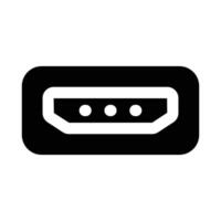 Simple Usb Port glyph icon. The icon can be used for websites, print templates, presentation templates, illustrations, etc vector
