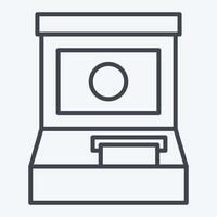 Icon Atm. related to Airport symbol. line style. simple design illustration vector