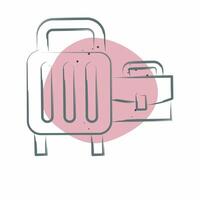 Icon Baggage. related to Airport symbol. Color Spot Style. simple design illustration vector
