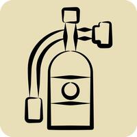 Icon Extinguisher. related to Airport symbol. hand drawn style. simple design illustration vector