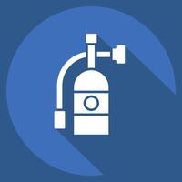 Icon Extinguisher. related to Airport symbol. long shadow style. simple design illustration vector