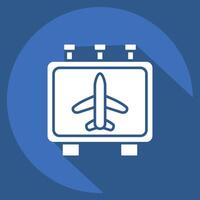 Icon Information. related to Airport symbol. long shadow style. simple design illustration vector