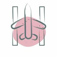 Icon Runway. related to Airport symbol. Color Spot Style. simple design illustration vector