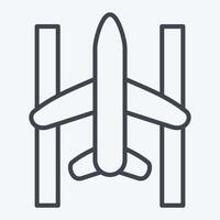 Icon Runway. related to Airport symbol. line style. simple design illustration vector