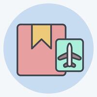 Icon Shipment. related to Airport symbol. color mate style. simple design illustration vector