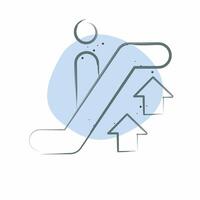 Icon Up Escalator. related to Airport symbol. Color Spot Style. simple design illustration vector