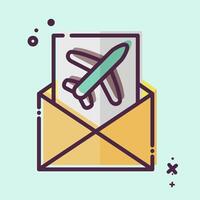 Icon Mail Confirmation. related to Airport symbol. MBE style. simple design illustration vector