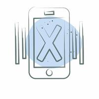 Icon No Cell Phone. related to Airport symbol. Color Spot Style. simple design illustration vector