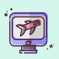 Icon Flight Check In. related to Airport symbol. MBE style. simple design illustration vector