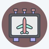 Icon Information. related to Airport symbol. color mate style. simple design illustration vector