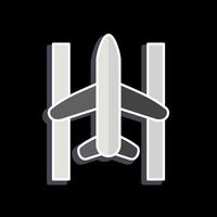 Icon Runway. related to Airport symbol. glossy style. simple design illustration vector