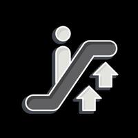 Icon Up Escalator. related to Airport symbol. glossy style. simple design illustration vector