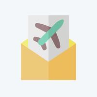 Icon Mail Confirmation. related to Airport symbol. flat style. simple design illustration vector