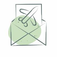 Icon Mail Confirmation. related to Airport symbol. Color Spot Style. simple design illustration vector