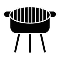 Barbecue Glyph Icon Design vector