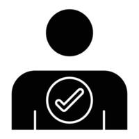Candidate Glyph Icon Design vector