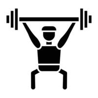 Weightlifting Icon Design For Personal And Commercial Use. vector