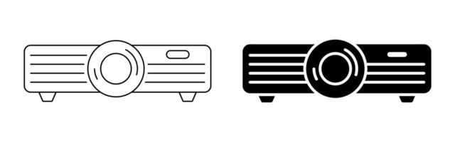 projector icon set isolated on white background vector