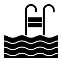 Swimming Pool Icon Design For Personal And Commercial Use. vector