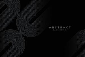 Abstract curve lines on black background. Modern black lines pattern. Suitable for banner, cover, poster, website, presentation, brochure, flyer, header vector