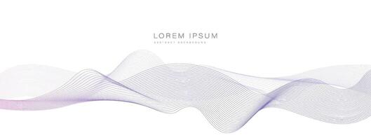 Abstract pink purple gradient flowing wave lines on white background. Modern colorful wavy lines pattern design element. Suitable for banner, cover, poster, website, presentation, brochure, flyer vector