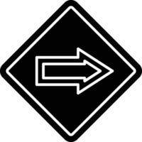 Right Glyph Icon Design vector