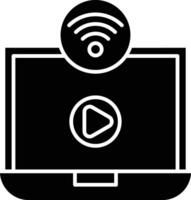Online Streaming Line Icon vector