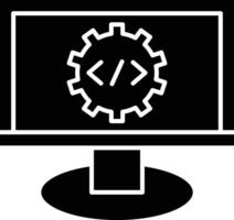 Update Glyph Icon Design vector