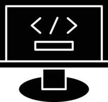 Coding Glyph Icon Design vector