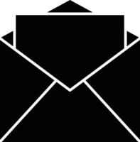 Open Envelope Line Icon vector